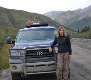 Leslie in the Atigun Pass, Alaska