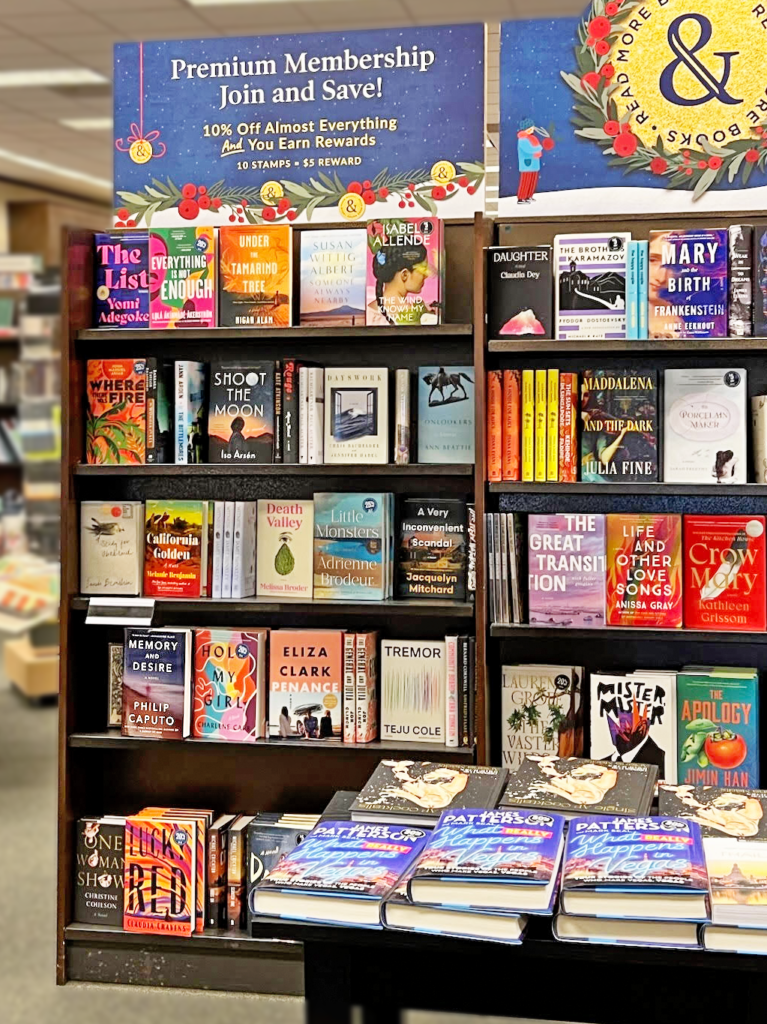 MEMORY AND DESIRE on the New and Notable display at the B&N in Charlottesville, VA